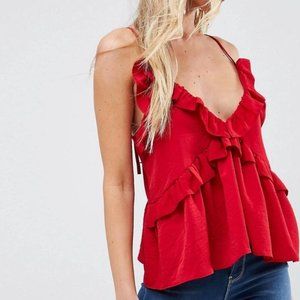 ASOS Swing Ruffle Plunge Cami